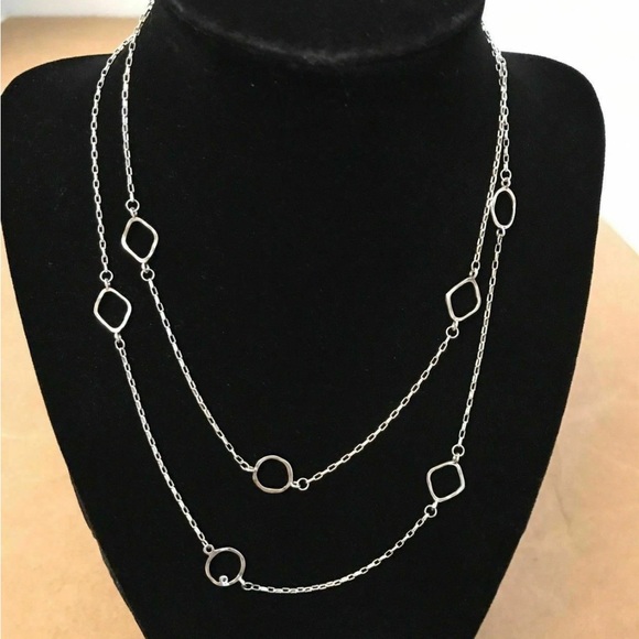 Silpada 34” Sterling Silver ‘Ring Around the Rosie’ Necklace N2334 - Picture 1 of 11